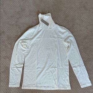 *NWT* J. Crew Long Sleeve Tissue Turtleneck, Ivory, Size L
